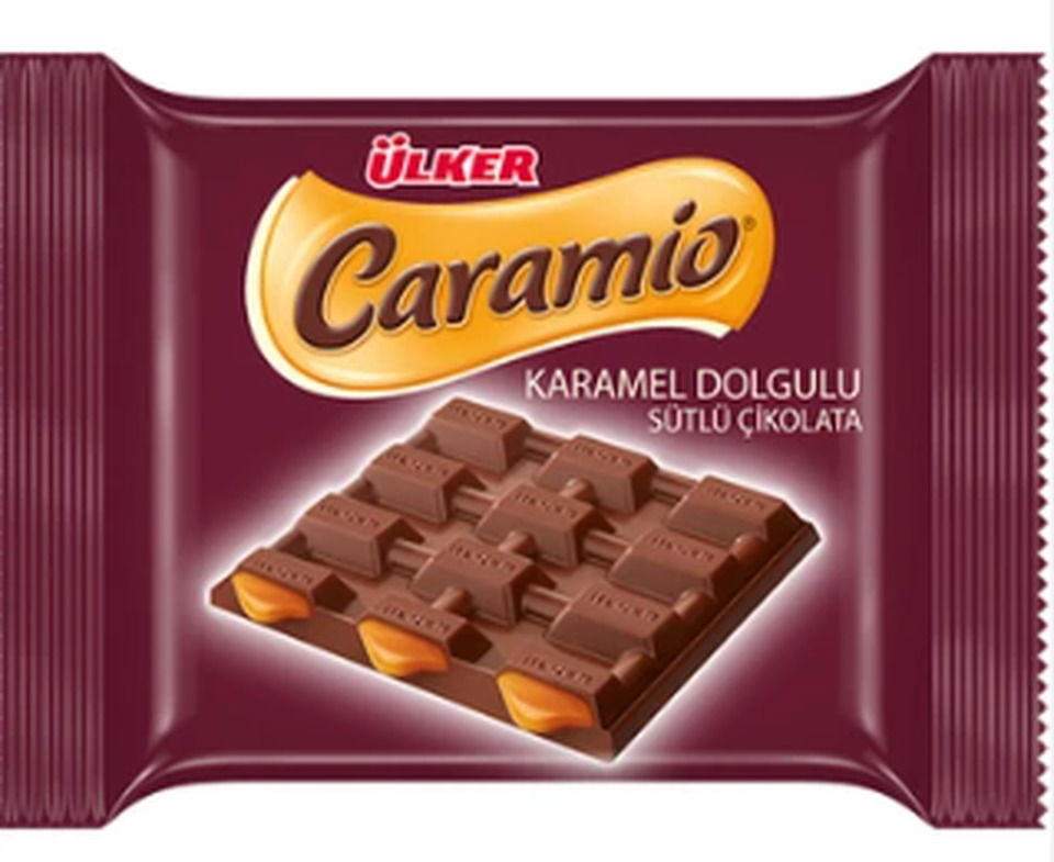 ÜLKER CARAMİO ÇİKOLATA  55 GR.-KARAMEL (KARE )